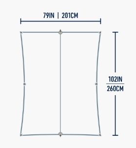 Dimensions du tarp Escapist Evo Sea To Summit